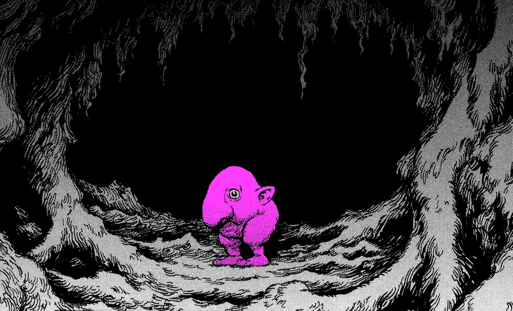 what might be a larval gremblo (AKA Grembling) after being ejected from the nest